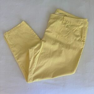 Talbots Yellow The Daily Ankle Pants Size 20W Plus Size Lemon Yellow Preppy VACA